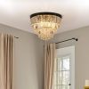 Black luxury modern style crystal lights, large ceiling chandeliers, dining room, living room,bedroom