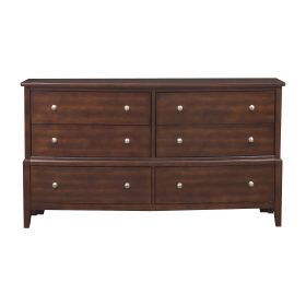 Transitional Style Bedroom Furniture 1pc Dresser of 6x Drawers Dark Cherry Finish Wooden Furniture