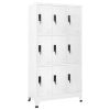 Locker Cabinet White 35.4"x17.7"x70.9" Steel