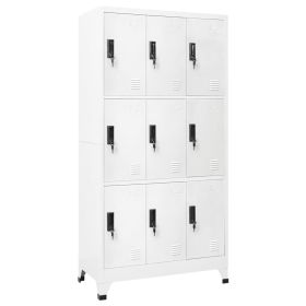 Locker Cabinet White 35.4"x17.7"x70.9" Steel