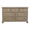 Classic Bedroom Furniture 1pc Dresser with 7 Drawers and Jewelry Tray Traditional Design Furniture Gray Finish