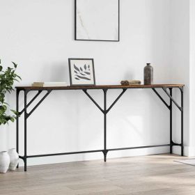 Console Table Brown Oak 70.9"x9.1"x29.5" Engineered Wood