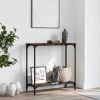 Console Table Smoked Oak 29.5"x12"x29.5" Engineered Wood