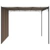 Garden Gazebo with Side Curtain 9.8'x9.8'x7.4' Taupe