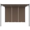 Garden Gazebo with Side Curtain 9.8'x9.8'x7.4' Taupe
