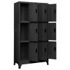 Locker Cabinet Anthracite 35.4"x17.7"x70.9" Steel