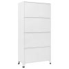 Locker Cabinet White 35.4"x17.7"x70.9" Steel