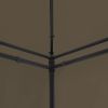 Gazebo with Curtains 236.2"x117.3"x106.3" Taupe 0.6 oz/ft²