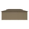Gazebo with Curtains 236.2"x117.3"x106.3" Taupe 0.6 oz/ft²