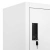 Locker Cabinet White 35.4"x17.7"x70.9" Steel