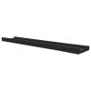 Picture Frame Ledge Shelves 2 pcs Black 23.6"x3.5"x1.2" MDF
