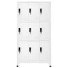 Locker Cabinet White 35.4"x17.7"x70.9" Steel