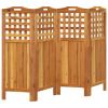 4-Panel Room Divider 63.8"x0.8"x45.3" Solid Wood Acacia