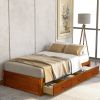 Orisfur. Twin Size Platform Storage Bed with 3 Drawers RT