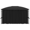 Gazebo with Curtains 157.5"x118.1"x104.3" Anthracite