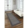 Machine Washable Faux Sisal Accent Rug Set, Gray, 3-Piece