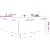 Coffee Table Smoked Oak 23.6"x23.6"x12.4" Engineered Wood