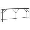 Console Table Black 78.7"x11.4"x29.5" Engineered Wood