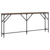 Console Table Brown Oak 70.9"x9.1"x29.5" Engineered Wood