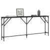 Console Table Black 70.9"x9.1"x29.5" Engineered Wood