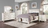 Transitional White Finish Dresser of 7 Drawers Jewelry Tray Traditional Design Bedroom Wooden Furniture