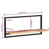 Wall Shelves 2 pcs 31.5"x9.8"x13.8" Solid Wood Acacia and Steel