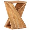 Side Table 13.8"x13.8"x21.7" Solid Wood Acacia