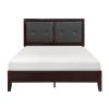 Espresso Finish 1pc Queen Size Bed Faux Leather Upholstered Button-Tufted Headboard Contemporary Design Bedroom Furniture