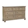 Classic Bedroom Furniture 1pc Dresser with 7 Drawers and Jewelry Tray Traditional Design Furniture Gray Finish