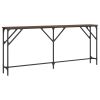 Console Table Brown Oak 70.9"x9.1"x29.5" Engineered Wood
