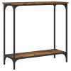 Console Table Smoked Oak 29.5"x12"x29.5" Engineered Wood