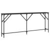 Console Table Black 70.9"x9.1"x29.5" Engineered Wood