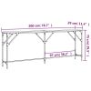 Console Table Black 78.7"x11.4"x29.5" Engineered Wood