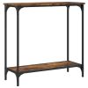 Console Table Smoked Oak 29.5"x12"x29.5" Engineered Wood