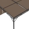 Garden Gazebo with Side Curtain 9.8'x9.8'x7.4' Taupe