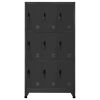 Locker Cabinet Anthracite 35.4"x17.7"x70.9" Steel