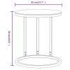 Side Table Gold and Black Marble 17.7" Tempered Glass