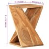 Side Table 13.8"x13.8"x21.7" Solid Wood Acacia