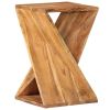 Side Table 13.8"x13.8"x21.7" Solid Wood Acacia