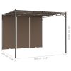 Garden Gazebo with Side Curtain 9.8'x9.8'x7.4' Taupe