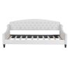 Modern Luxury Tufted Button Daybed,Twin,Beige(Expected Arrival Time:12.28)