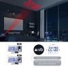 7.5In Mirror LED Digital Alarm Clock W/ Dual Alarms 4 Dimmer 12/24 Hour