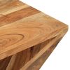 Side Table 13.8"x13.8"x21.7" Solid Wood Acacia