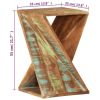 Side Table 13.8"x13.8"x21.7" Solid Wood Reclaimed