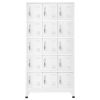 Locker Cabinet Light Gray 35.4"x15.7"x70.9" Steel