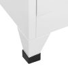 Locker Cabinet White 35.4"x17.7"x70.9" Steel