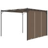 Garden Gazebo with Side Curtain 9.8'x9.8'x7.4' Taupe