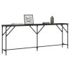 Console Table Black 78.7"x11.4"x29.5" Engineered Wood