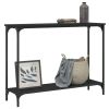 Console Table Black 39.8"x12"x29.5" Engineered Wood