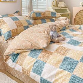 Cotton Duvet Cover Sheet Dormitory Three Piece Bedding Set (Option: Van Gogh-1.8M Flat Sheet 4PCS Set)